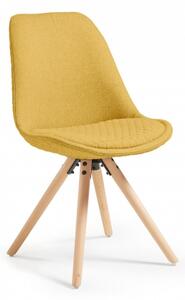 RALF čalouněná židle žlutá