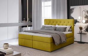 Kvalitní box spring postel Lapito 180x200, žlutá Monolith