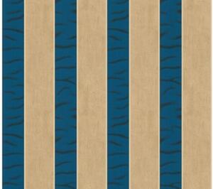 Vliesová tapeta na zeď Mystique 33321-4 | 1,06 x 10,05 m | béžová, modrá, metalická | A.S. Création