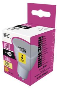 Emos lighting LED žárovka Classic MR16 / GU10 / 7 W (60 W) / 800 lm / teplá bílá / stmívatelná 1525730221