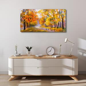 Obraz na plátně Obraz na plátně Abstrakce lesní listy podzim