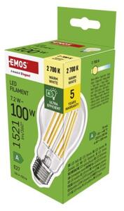 Emos lighting LED žárovka Filament A60 A CLASS / E27 / 7,2 W (100 W) / 1521 lm / teplá bílá 1525283279
