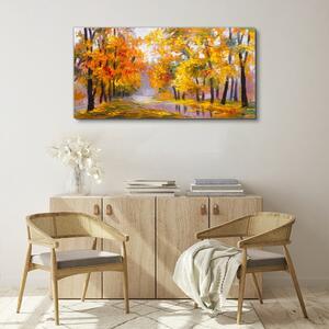 Obraz na plátně Obraz na plátně Abstrakce lesní listy podzim
