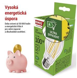 Emos lighting LED žárovka Filament A60 A CLASS / E27 / 7,2 W (100 W) / 1521 lm / teplá bílá 1525283279