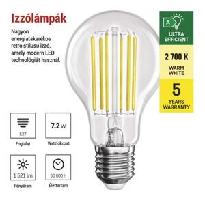 Emos lighting LED žárovka Filament A60 A CLASS / E27 / 7,2 W (100 W) / 1521 lm / teplá bílá 1525283279