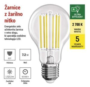 Emos lighting LED žárovka Filament A60 A CLASS / E27 / 7,2 W (100 W) / 1521 lm / teplá bílá 1525283279