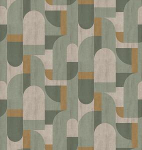 Geometrická vliesová obrazová tapeta na zeď, zelená, FW4064-4, Feature Walls, Decoprint