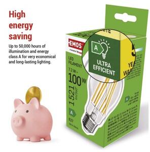Emos lighting LED žárovka Filament A60 A CLASS / E27 / 7,2 W (100 W) / 1521 lm / teplá bílá 1525283279