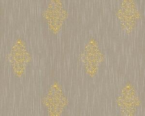 Textilní tapeta na zeď Ap Luxury Wallpaper 31946-3 | 0,53 x 10,05 m | béžová, zlatá | A.S. Création
