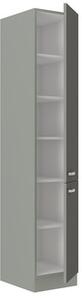 Vysoká skříňka Multiline 40 DK-210 2F, Barva: šedá / bílý lesk 5902928216554