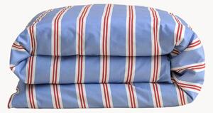 Povlak na přikrývku z bavlněného saténu Sky Blue Stripes