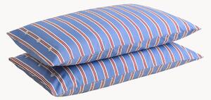 Sada povlaků na polštáře z bavlněného perkálu Striped Blue, 2 díly