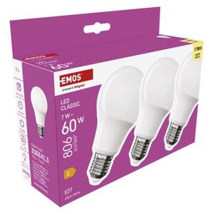 Emos lighting LED žárovka Classic A60 / E27 / 7 W (60 W) / 806 lm / teplá bílá 1525733282