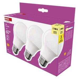Emos lighting LED žárovka Classic A60 / E27 / 7 W (60 W) / 806 lm / teplá bílá 1525733282