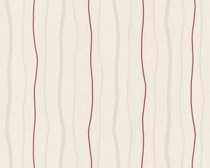 A.S. Création | Vliesová tapeta na zeď Simply Stripes 2495-31 | 0,53 x 10,05 m | červená, krémová