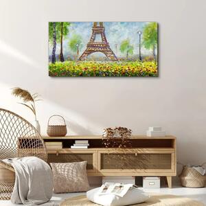 Obraz na plátně Obraz na plátně Eiffelovy stromy stromy věž