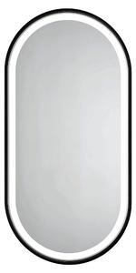 Zrcadlo s LED osvětlením ERFURT BLACK, 50 cm, 100 cm