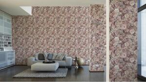 A.S. Création | Vliesová tapeta na zeď Urban Flowers 32722-2 | 0,53 x 10,05 m | růžová, šedá