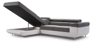 Pohodlná rohová sedačka Aspen, černá/šedá Roh: Orientace rohu Pravý roh
