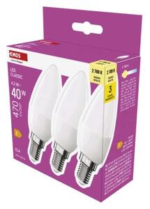 Emos lighting LED žárovka Classic svíčka / E14 / 4,2 W (40 W) / 470 lm / teplá bílá 1525731237