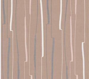 Vliesová tapeta na zeď Dimex 2018 32796-3 | 0,53 x 10,05 m | hnědá, šedá, bílá, růžová | A.S. Création