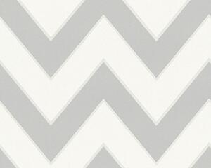 Vliesová tapeta na zeď High Rise 93943-5 | 0,53 x 10,05 m | bílá, šedá | A.S. Création