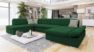 Luxusní sedačka ve tvaru U Bravo, zelená Roh: Orientace rohu Levý roh