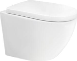 Mereo WC závěsné kapotované, Smart Flush RIMLESS, 490x370x360, keramické, vč. sedátka CSS126 VSD82T2