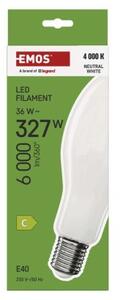 Emos lighting LED žárovka Filament ED90 / E40 / 36 W (327 W) / 6 000 lm / neutrální bílá 1525737401
