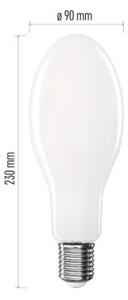 Emos lighting LED žárovka Filament ED90 / E40 / 36 W (327 W) / 6 000 lm / neutrální bílá 1525737401