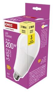 Emos lighting LED žárovka Classic A95 / E27 / 28 W (200 W) / 3452 lm / teplá bílá 1525743215