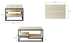 Set do obývacího pokoje stůl Marlo + křeslo Arti Materiál / Dekor: Sonoma