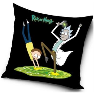 Dekorační polštář Rick and Morty - Brána do třetí dimenze - 40 x 40 cm