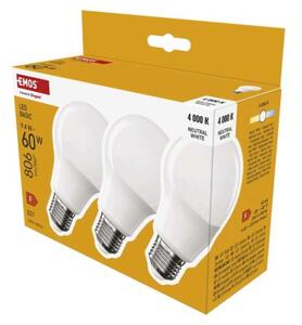 Emos lighting LED žárovka Basic A60 / E27 / 9,4 W (60 W) / 806 lm / neutrální bílá 1525733495