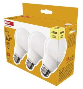 Emos lighting LED žárovka Basic A60 / E27 / 9,4 W (60 W) / 806 lm / teplá bílá 1525733299