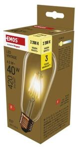 Emos lighting LED žárovka Vintage ST64 / E27 / 4,5 W (40 W) / 420 lm / teplá bílá 1525743224