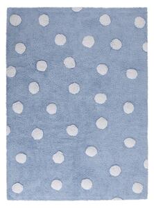 Hans Home | Přírodní koberec, ručně tkaný Polka Dots Blue-White