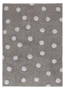 Hans Home | Přírodní koberec, ručně tkaný Polka Dots Grey-White