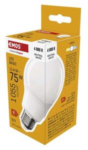 Emos lighting LED žárovka Basic A60 / E27 / 12,4 W (75 W) / 1055 lm / neutrální bílá 1525743411