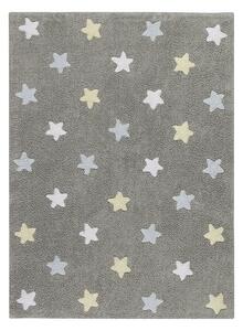 Hans Home | Přírodní koberec, ručně tkaný Tricolor Stars Grey-Blue