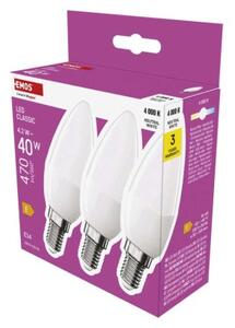 Emos lighting LED žárovka Classic svíčka / E14 / 4,2 W (40 W) / 470 lm / neutrální bílá 1525731436
