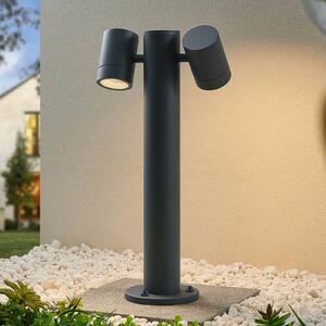 Lucande Podstavné svítidlo Maloney, 50 cm, antracit, IP54, stmívatelný, Černá, Hliník, Moderní