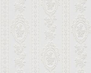 A.S. Création | Vinylová tapeta na zeď Belle Epoque 1861-40 | 0,53 x 10,05 m | bílá, metalická