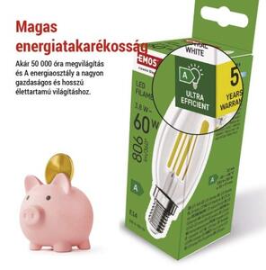 Emos lighting LED žárovka Filament svíčka A CLASS / E14 / 3,8 W (60 W) / 806 lm / neutrální bílá 1525731453