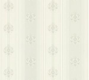 A.S. Création | Vliesová tapeta na zeď Hermitage 33084-3 | 0,53 x 10,05 m | metalická, bílá, šedá