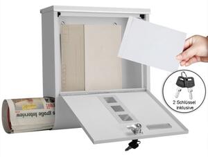 FurniGO Poštovní schránka 30,5x8,5x33,5 cm - bílá