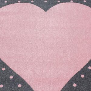 Vopi | Dětský koberec Bambi 830 pink - Kulatý průměr 120 cm
