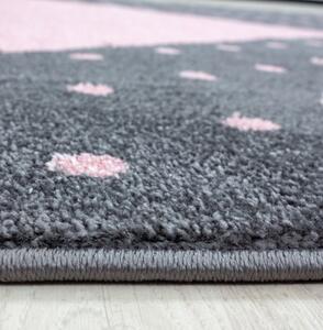 Vopi | Dětský koberec Bambi 830 pink - Kulatý průměr 120 cm