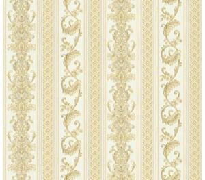 A.S. Création | Vliesová tapeta na zeď Hermitage 33547-3 | 0,53 x 10,05 m | krémová, zlatá