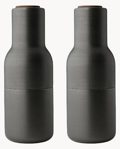Sada mlýnků na'sůl a pepř s víčky z ořechového dřeva Bottle Grinder, 2 díly